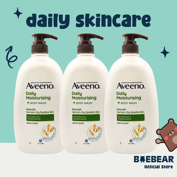 [Bundle of 4] Aveeno Daily Moisturizing Body Wash 1000mL | Skin Moisturising / Dry Skin