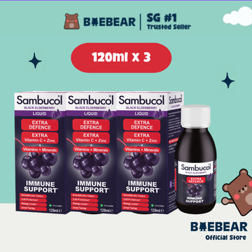 [Bundle of 3] Sambucol Extra Defence Liquid, 120mL (12y+)