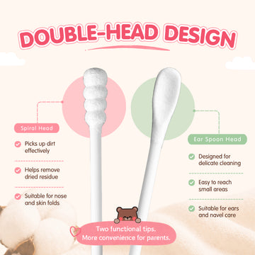 Baebear Baby Cotton Buds Double Head 200pcs