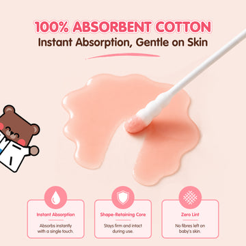 Baebear Baby Cotton Buds Double Head 200pcs