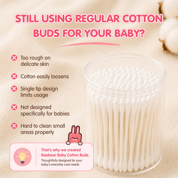 Baebear Baby Cotton Buds Double Head 200pcs