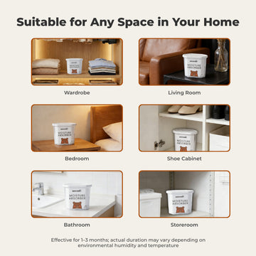 Baebear Dehumidifier Empty Single Box White Lid, 350g