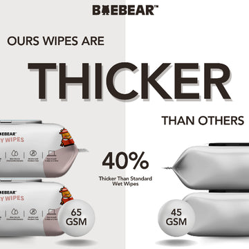 [BABY FAIR EXCLUSIVE FG] BAEBEAR Premium Baby Wet Wipes 80 Sheets | Safe for Baby Soft Sensitive Skin | Extra Thick & Big