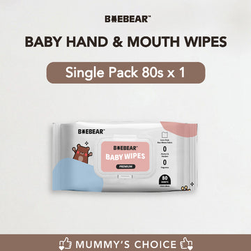 [BABY FAIR EXCLUSIVE FG] BAEBEAR Premium Baby Wet Wipes 80 Sheets | Safe for Baby Soft Sensitive Skin | Extra Thick & Big