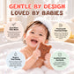 Baebear Natural Baby Bath Sponge | Extra Soft Natural Cotton | Plant-Based Pulp Sponge for Gentle Bath Time