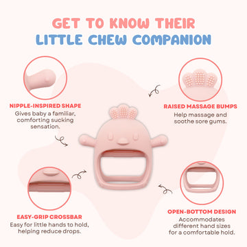 BAEBEAR Baby Silicone Teething Mitten | 100% Food Grade Silicone | 3 Designs