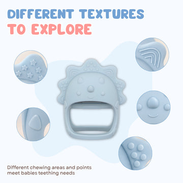 BAEBEAR Baby Silicone Teething Mitten | 100% Food Grade Silicone | 3 Designs