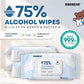 Baebear 75% Alcohol Wipes 50 Sheets 99.9% Disinfection Sanitizing Wet Wipes | Kills 99.9% Germ | Meishiyu Alcohol Wipes