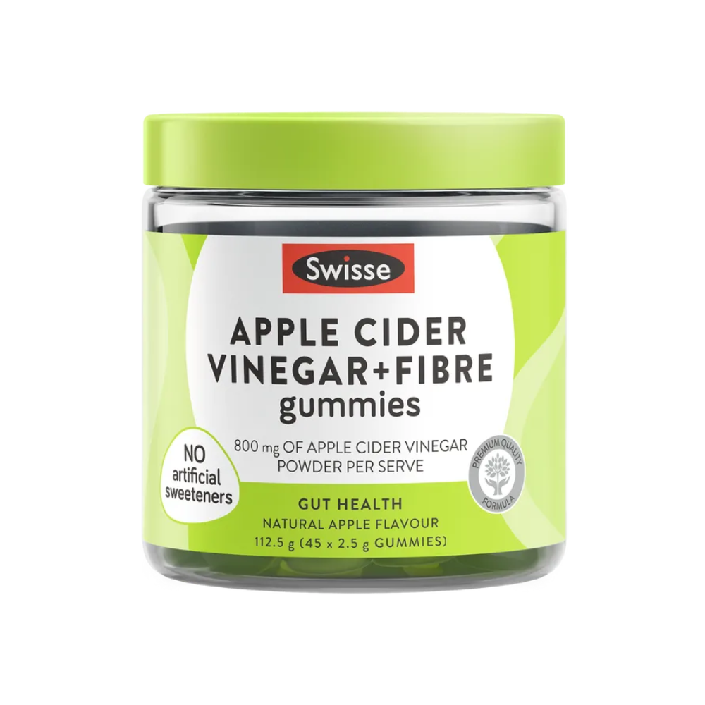 SWISSE Apple Cider Vinegar + Fibre Gummies, 45 Pack