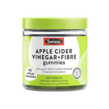 SWISSE Apple Cider Vinegar + Fibre Gummies, 45 Pack