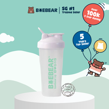Baebear Protein Shaker Bottle with Blender Ball
