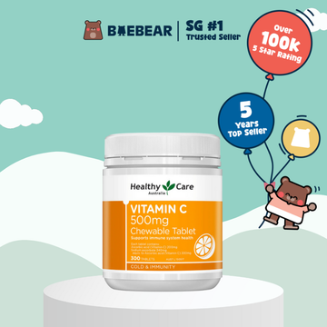 Healthy Care Vitamin C 500mg Chewables, 300 Tablets | 500 Tablets