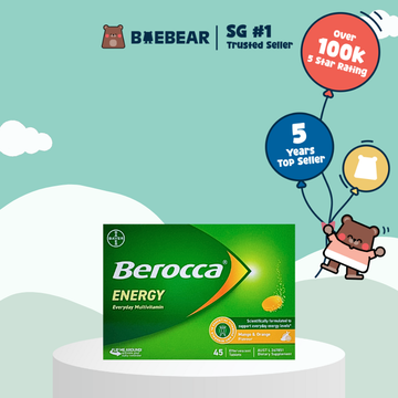 Berocca Mango Orange Energy Effervescent Tablets, 45 Tablets