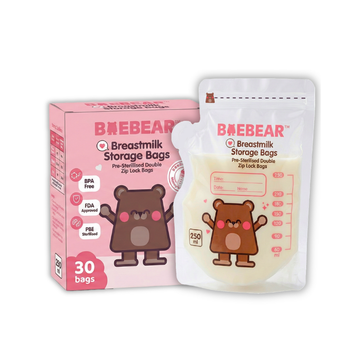 Baebear Breast Milk Storage Bags, 250ml | 30 Presterilized Bags