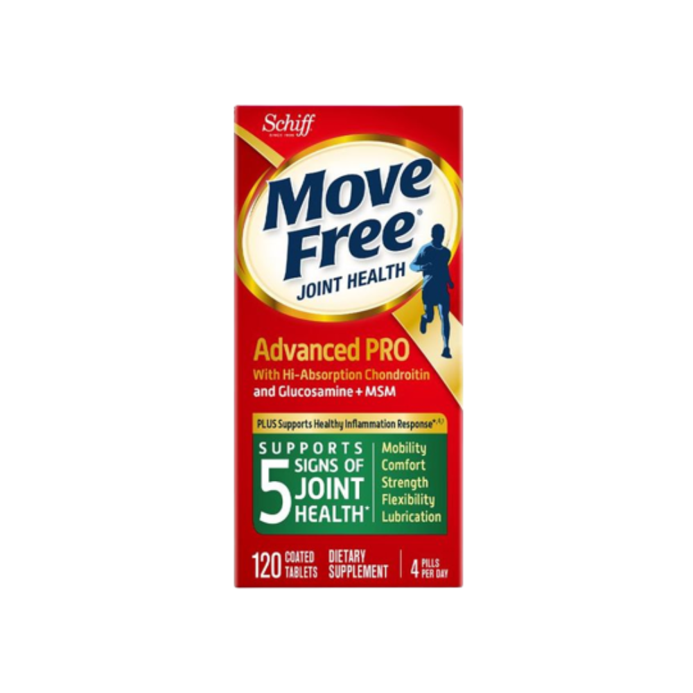 Schiff Move Free Advanced PRO With Hi-Absorption Chondroirin and Glucosamine +MSM, 120 Tablets