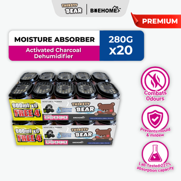 [NEW] Activated Charcoal Thirsty Bear Dehumidifier Moisture Absorber, 600ml