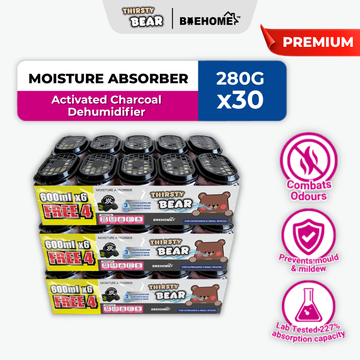 [NEW] Activated Charcoal Thirsty Bear Dehumidifier Moisture Absorber, 600ml