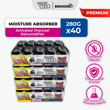 [NEW] Activated Charcoal Thirsty Bear Dehumidifier Moisture Absorber, 600ml