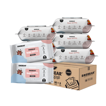 BAEBEAR Premium Baby Wet Wipes, 80 Sheets | 65gsm