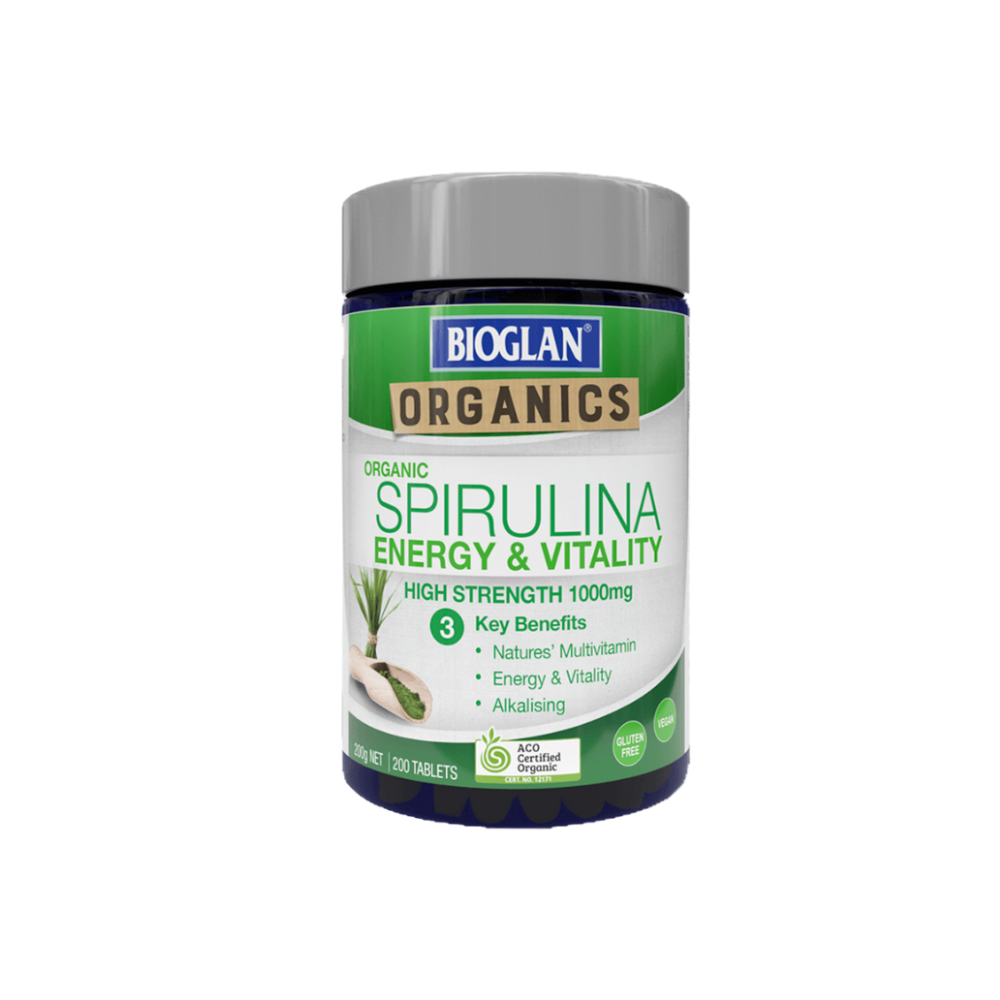 BIOGLAN ORGANICS SPIRULINA 200 Tablets 1000mg Superfoods