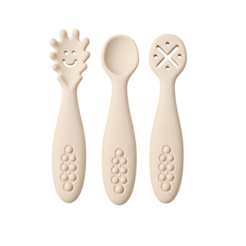 Baebear 3-Pk Baby Self-Feeding Silicone Pre-Spoons, 7 Colours