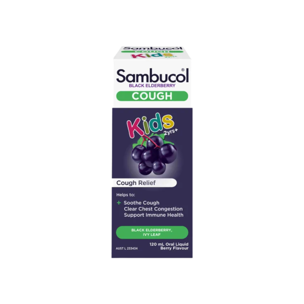 Sambucol Black Elderberry Kids Cough Liquid, 120ml