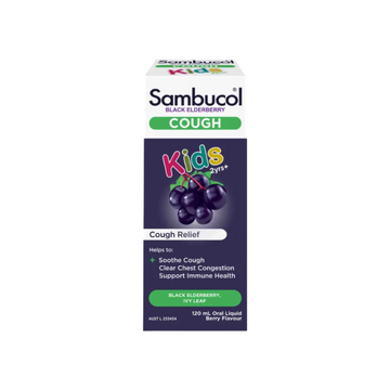 Sambucol Black Elderberry Kids Cough Liquid, 120ml