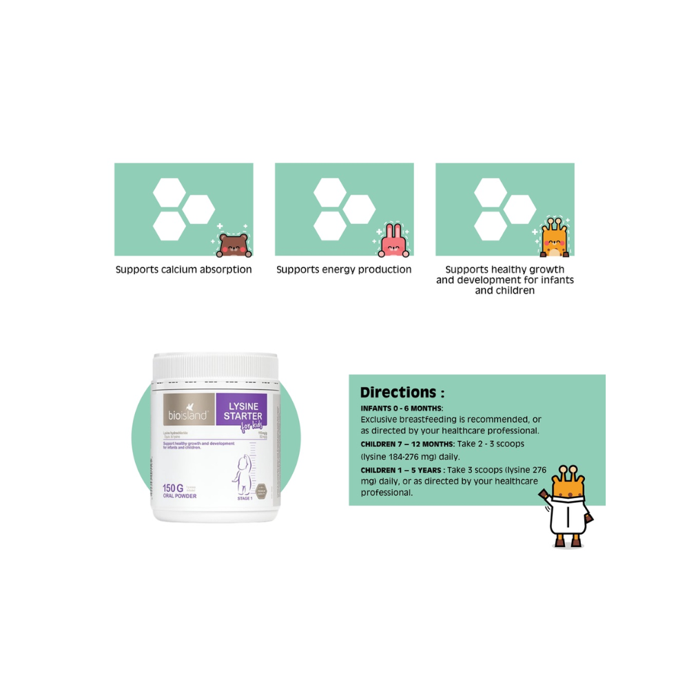Bio island Lysine Starter for kids – 150g Oral Powder (SG)