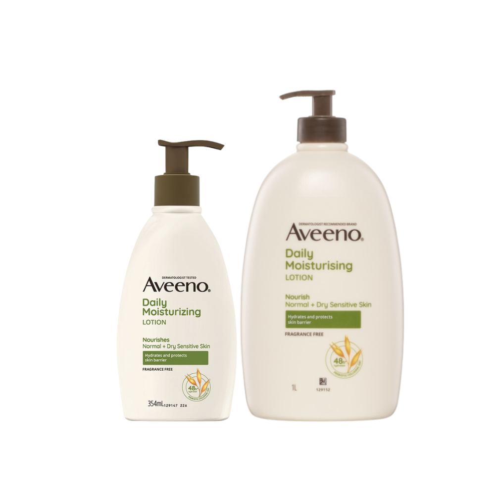 Aveeno Daily Moisturizing Body Lotion for Normal + Dry Sensitive Skin 1L| 354ml (SG)
