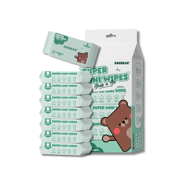 [FG]Baebear Mini Baby Wet Wipes, 64 Sheets, Soft Wet Tissue, Hand, Mouth, Body