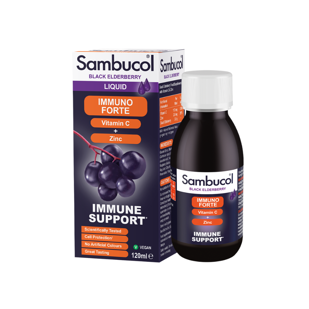 Sambucol Kids Black Elderberry Immuno Forte  Vitamin C + Zinc, 120ml