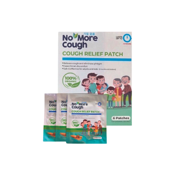 No More Cough Cough Relief Patch Organic Herbal Extraction, 6 Patches