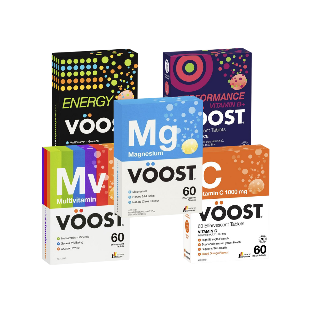 VOOST Effervescent Vitamins – Collagen, Energy, Vitamin B+, Magnesium, Multivitamin