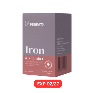 Perdays Pregnancy Iron & Vitamin C, 30s EXP 02/27