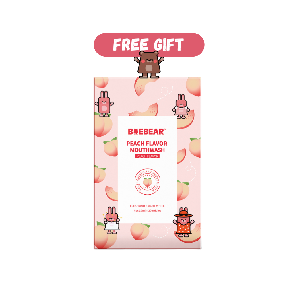 [FREE GIFT] Baebear Portable Peach Mouthwash Stick 1 Box 20 Sticks