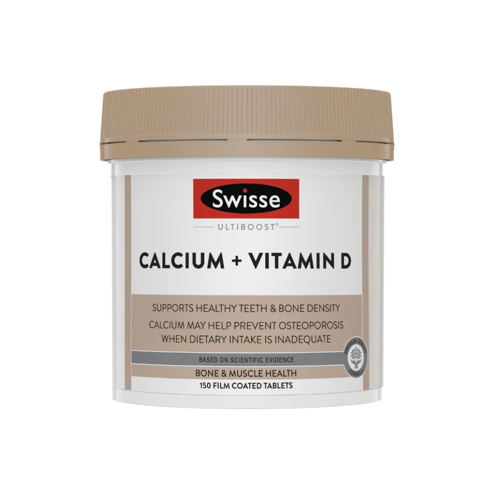 Swisse Ultiboost Calcium + Vitamin D, 90 Tablets | 150 Tablets | 250 Tablets