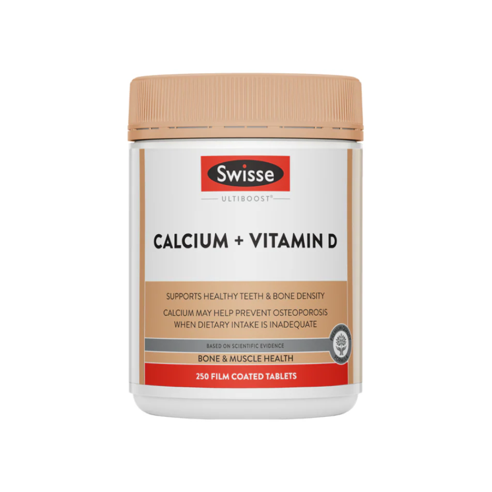 Swisse Ultiboost Calcium + Vitamin D, 90 Tablets | 150 Tablets | 250 Tablets