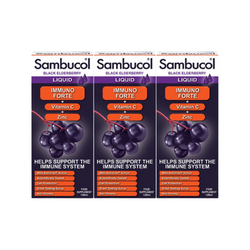 [Bundle of 3] Sambucol Kids Immuno Forte, UK Version (120ml x3) | Immune health