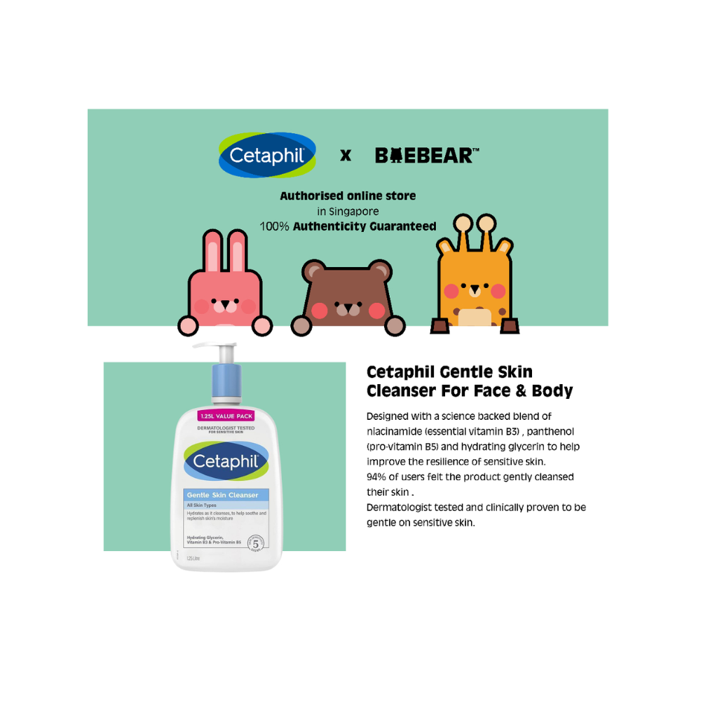 Cetaphil Gentle Skin Cleanser For Face & Body, 1.25L