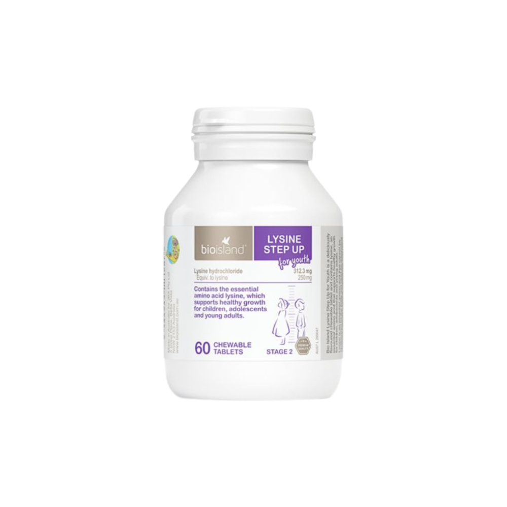 Bio island Lysine Step Up for Youth 60 Chewable Tabs