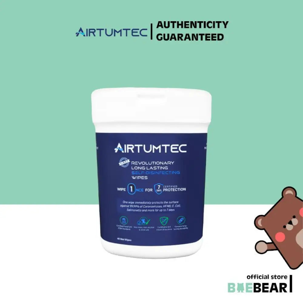 AirTumtec Long Lasting Self Disinfecting Wipes 80 | 40 sheets Normal 40 Wipes