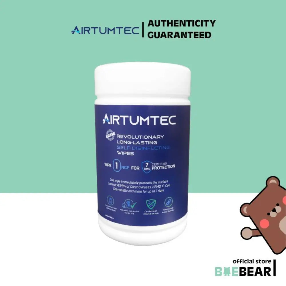 AirTumtec Long Lasting Self Disinfecting Wipes 80 | 40 sheets Normal 80 Wipes