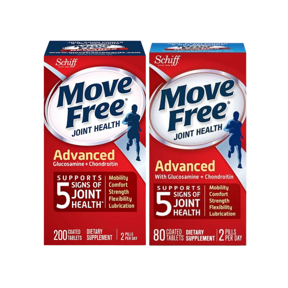 Schiff Move Free Advanced Joint Health Supplement with Glucosamine and Chondroitin, 80 Tablets | 200 Tablets