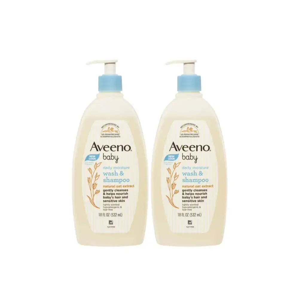 Aveeno Baby Daily Moisture Wash & Shampoo 532mL | 236mL (SG)