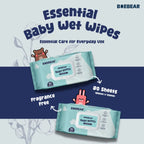 Baebear Essential Baby Wet Wipes 80 Sheets x 20 Packets | Bundle Deal 1600 Sheets 80 Sheets x 20 Packs