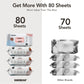 BAEBEAR Premium Baby Wet Wipes 80 Sheets | Gentle for Baby Skin | Extra Thick & Big 65gsm