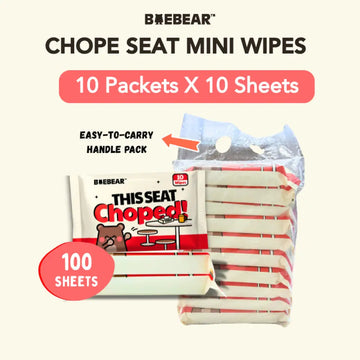 Baebear Premium Mini Chope Seat Wet Wipes 10s x 40 Packs 10sx10 Packs (1 BAG)