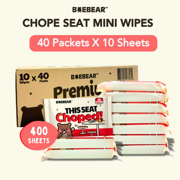 Baebear Premium Mini Chope Seat Wet Wipes 10s x 40 Packs 10sx40 Packs (1CTN)