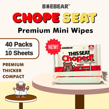 Baebear Premium Mini Chope Seat Wet Wipes 10s x 40 Packs
