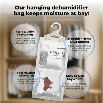 BAEHOME Hanging Dehumidifier Bag 230g, Original | Charcoal